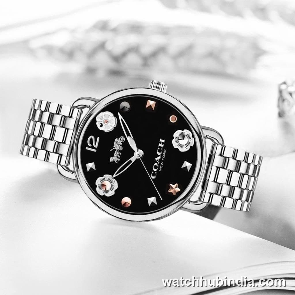 Coach Delancey Women's Watch Floral Charm Dial