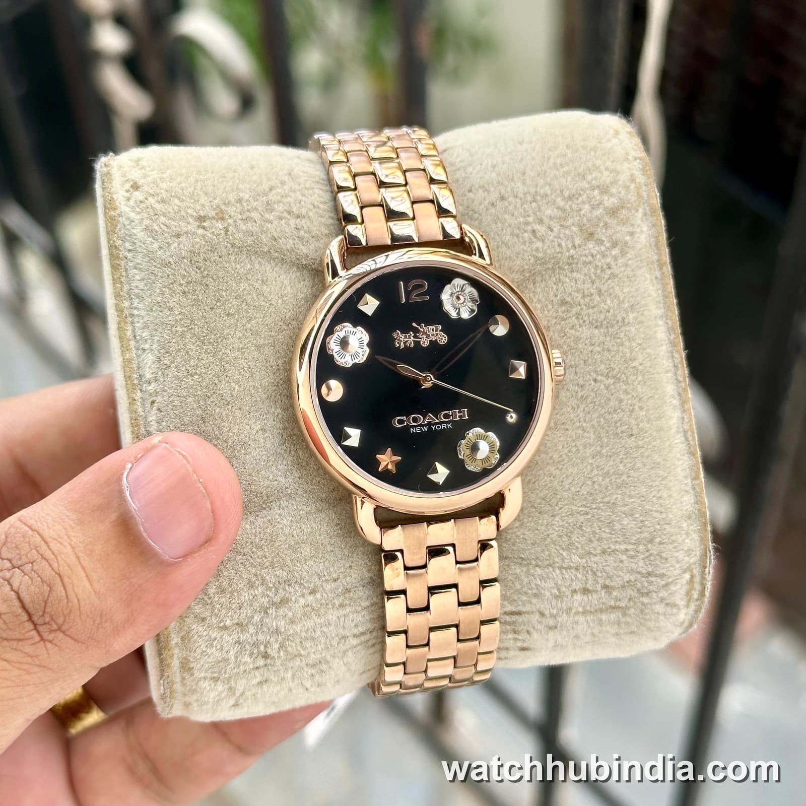 Coach Delancey Women's Watch Floral Charm Dial
