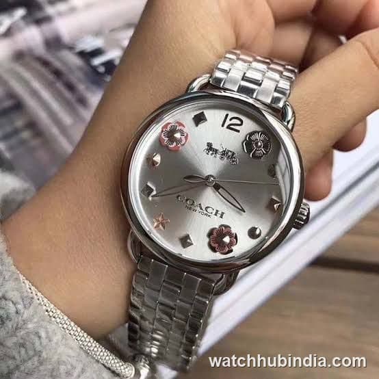 Coach Delancey Women's Watch Floral Charm Dial