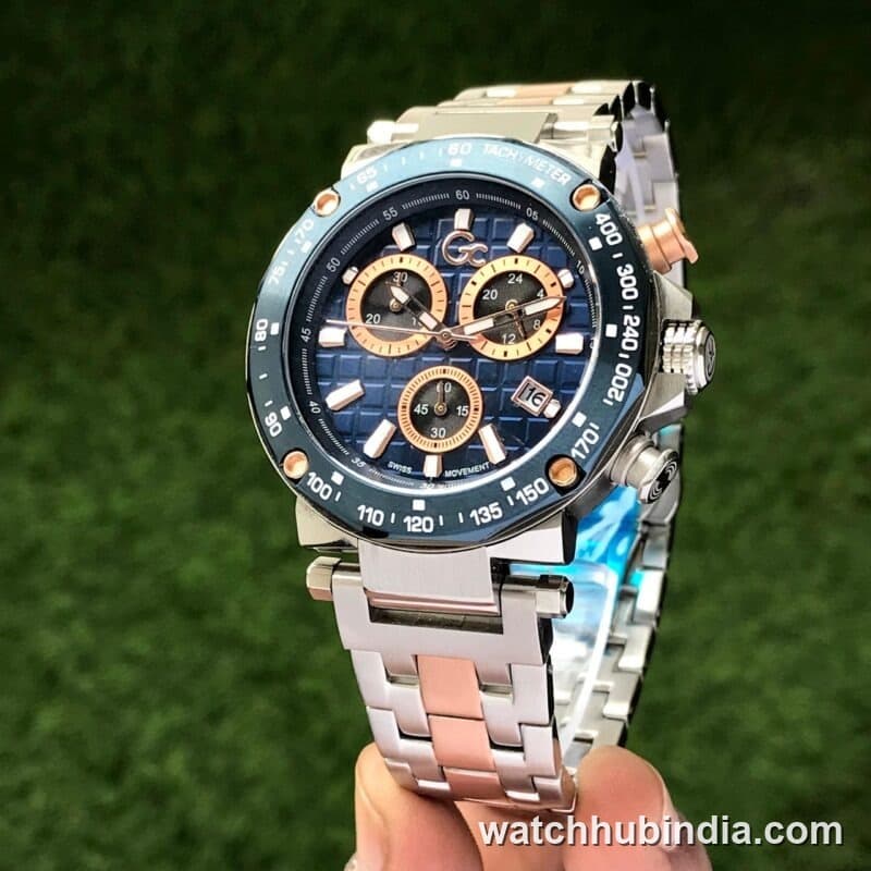 Guess Chronograph Blue Dial Stainless Steel