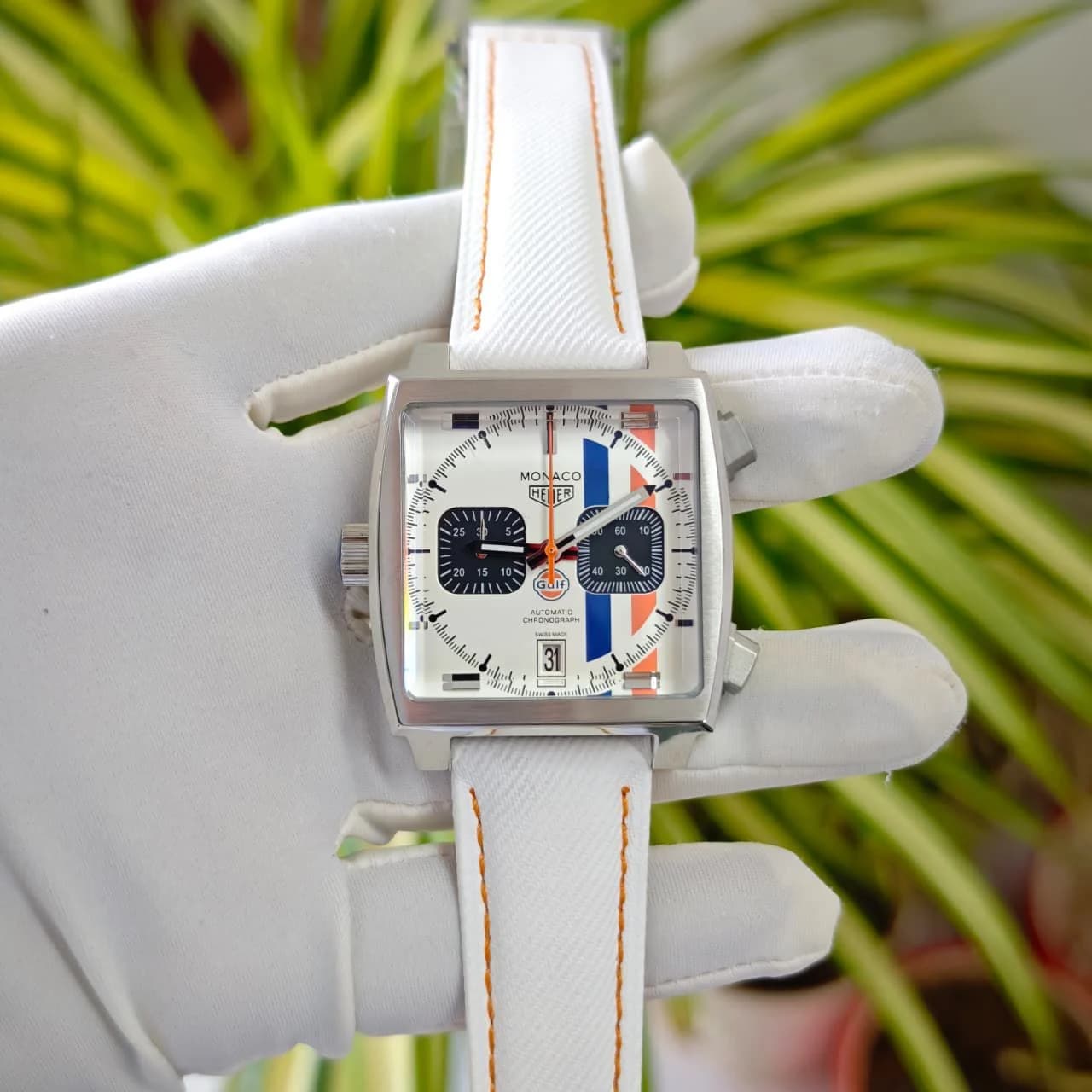 TAG Heuer Monaco Gulf Automatic Chronograph White Dial