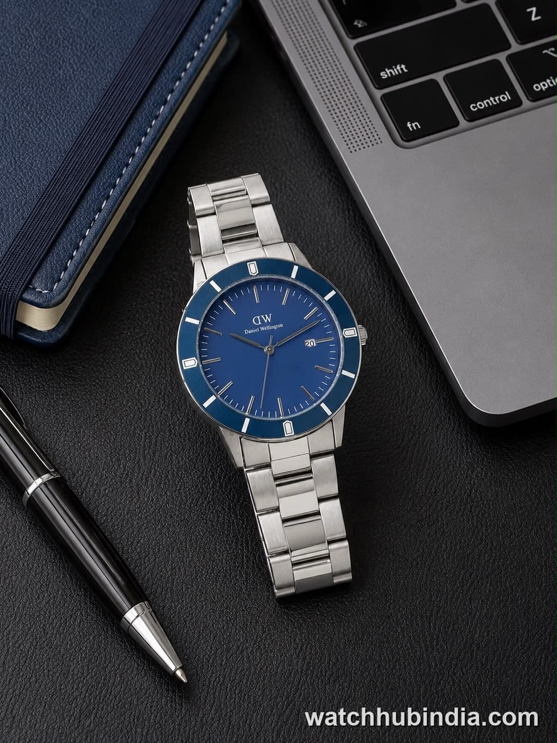 Daniel Wellington Stainless Steel Watch Blue and Black Dial