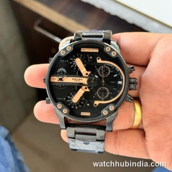 Diesel Big Daddy Chronograph Black Rose Gold